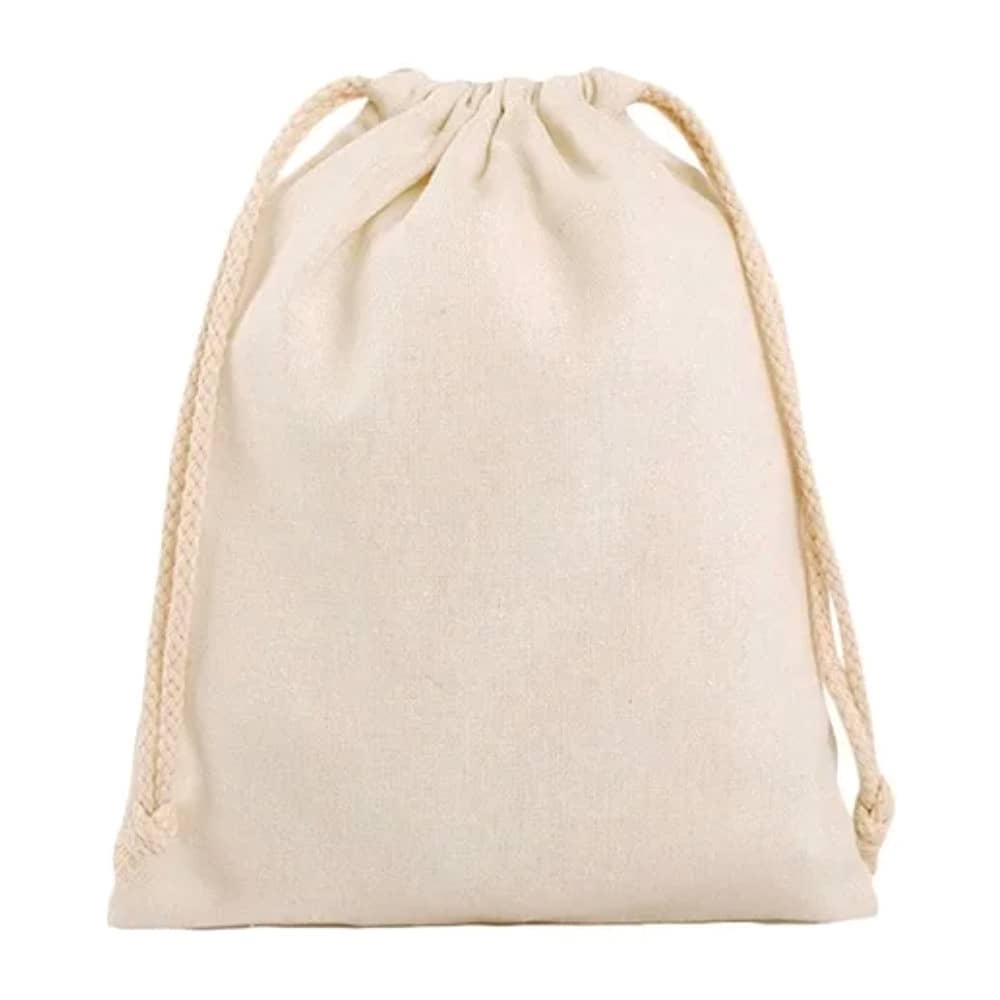 50 Saquinhos de Algodão Cru Personalizados