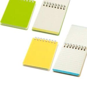 Bloco personalizado com capa de plástico