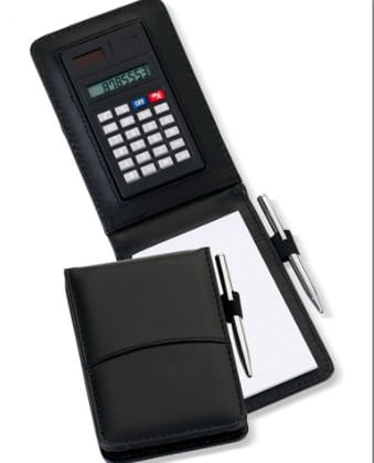 Bloco promocional com calculadora