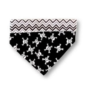 Bandana Dupla Face Caveira Preto e Branco