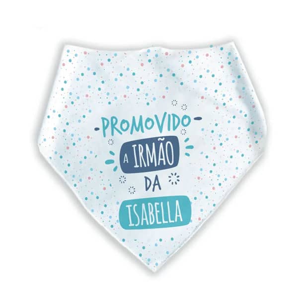 Bandana Personalizada Para Cães e Gatos Promovido a Irmão Mais Velho