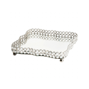 Bandeja Espelhada com Cristais