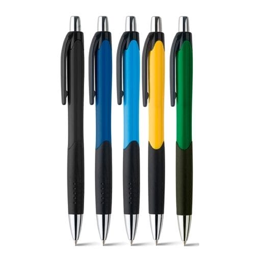 Caneta colorida com grip personalizada