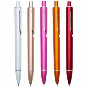 Caneta plástica colorida personalizada