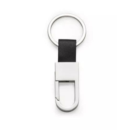 Chaveiro de Metal com Detalhes em Couro