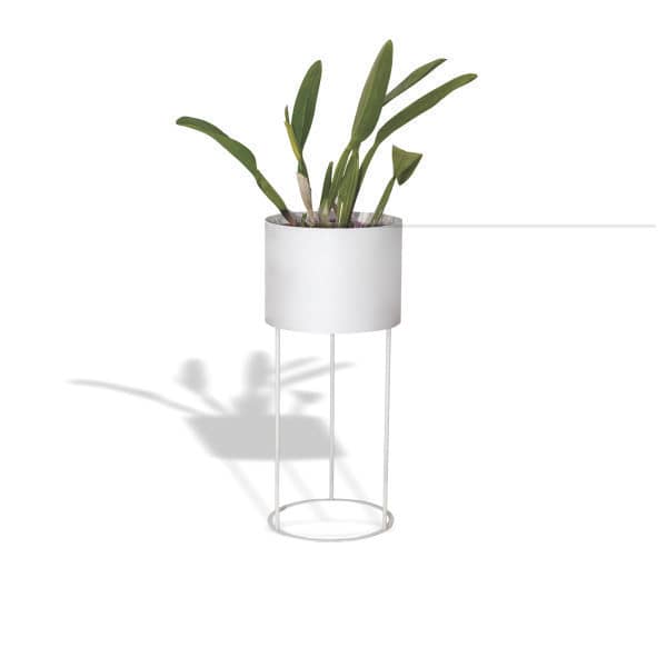 Cachepô de Crochê com Pezinhos de Madeira