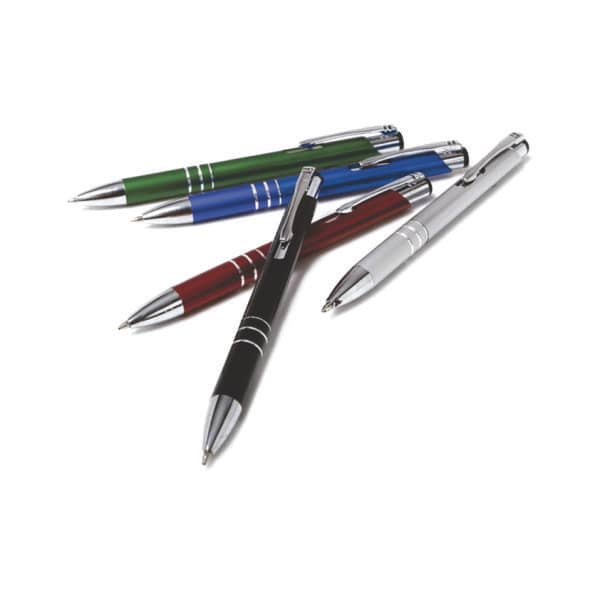 Caneta de Metal com Detalhe Cromado Personalizada