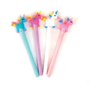 Caneta em Gel - Unicornio com Led Personalizada