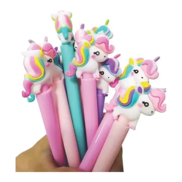 Caneta em Gel – Unicornio com Led Personalizada