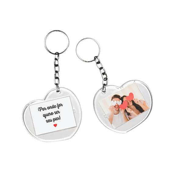 Chaveiro Acrilico Dia dos Namorados Personalizado