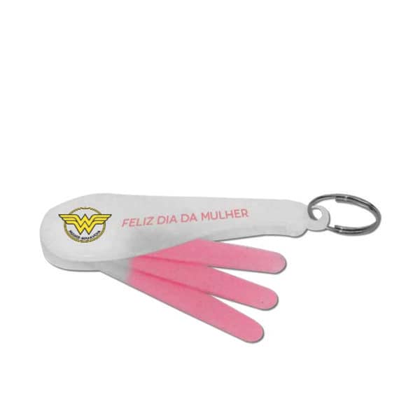 Chaveiro Lixa Colorida Personalizada