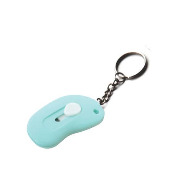 Chaveiro Mini Estilete Retrátil com Trava de Segurança