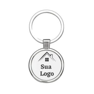 Chaveiro de Metal Redondo com Logo