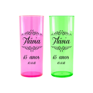 Copos personalizados 15 anos