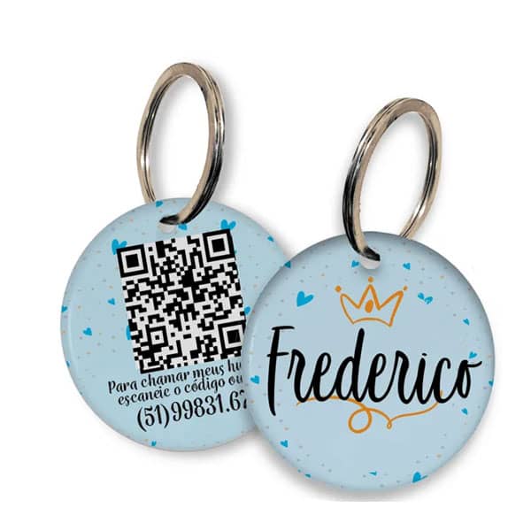 Kit Personalizado – Bandana + Plaquinha com QR Code – Príncipe