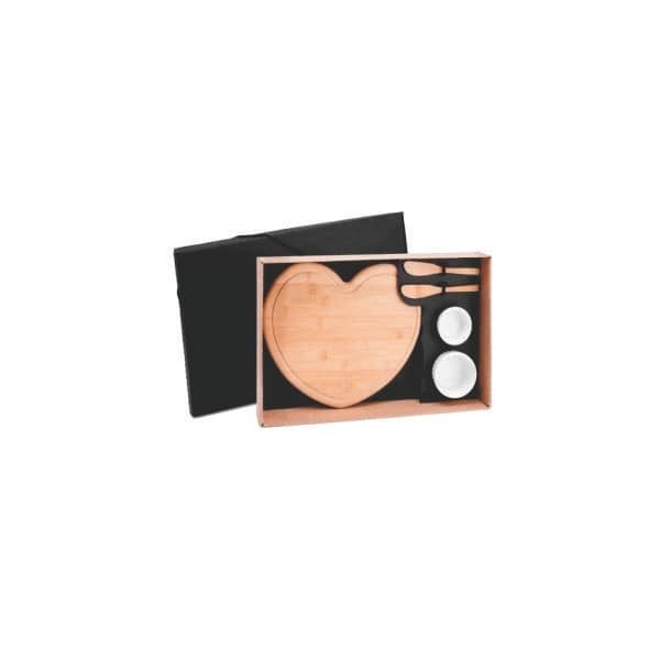 Kit Petisco com Tábua Formato Coração