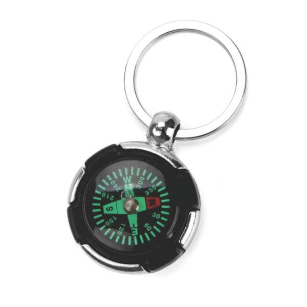 Mini bussola Chaveiro Anel Cadeia Personalizada