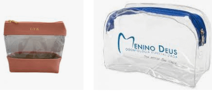 Necessaire transparente personalizada