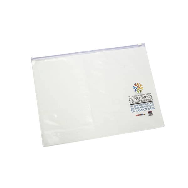 Pasta Plastica com Ziper Personalizada