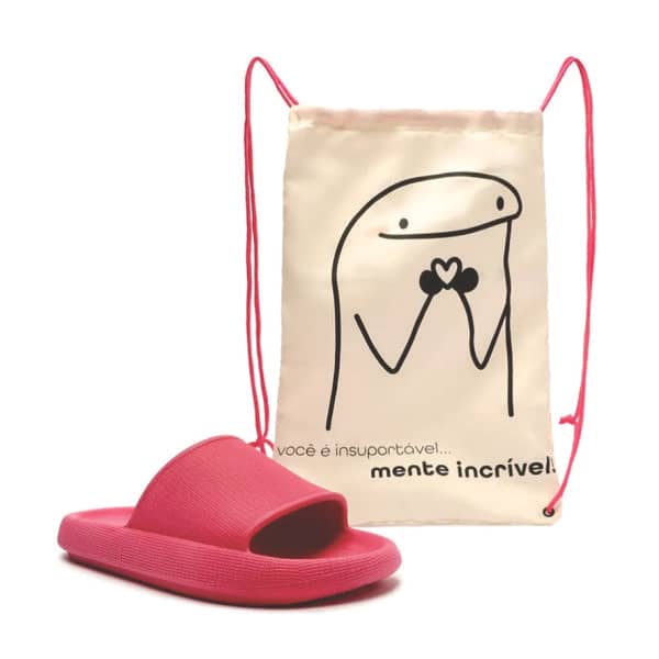 Porta Chinelo Rosa Pink com Alça