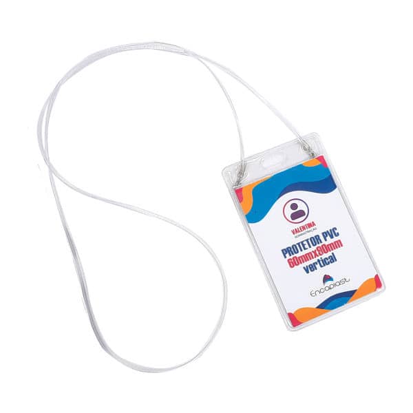 Porta Crachá com Cordão Personalizado