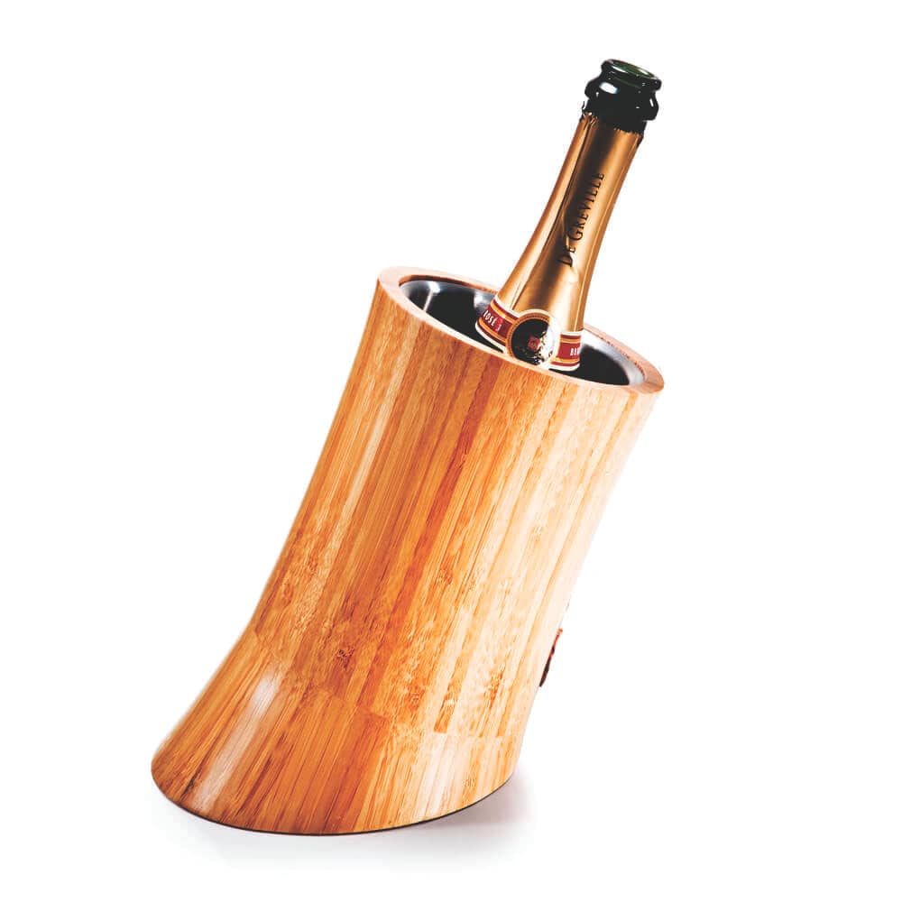 Porta Garrafa de Bambu Personalizado