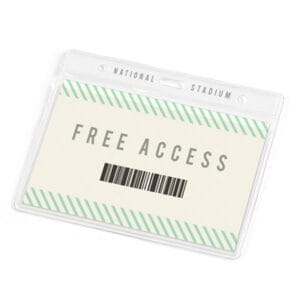 Porta cracha em pvc para brindes