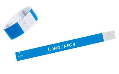 Pulseira TYVEK ajustável com chip RFID NFC
