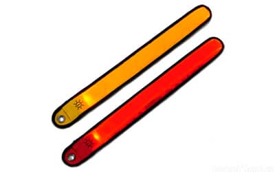 Pulseira bate-enrola com LED Ativada por botão