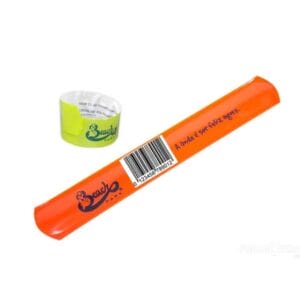 Pulseira bate-enrola em vinil com código de barras simples ou sequencial