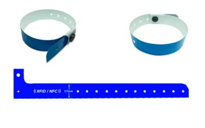 Pulseira de PVC ajustável com chip RFID NFC