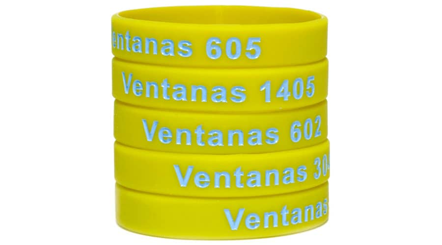 Pulseira de silicone numerada e personalizada