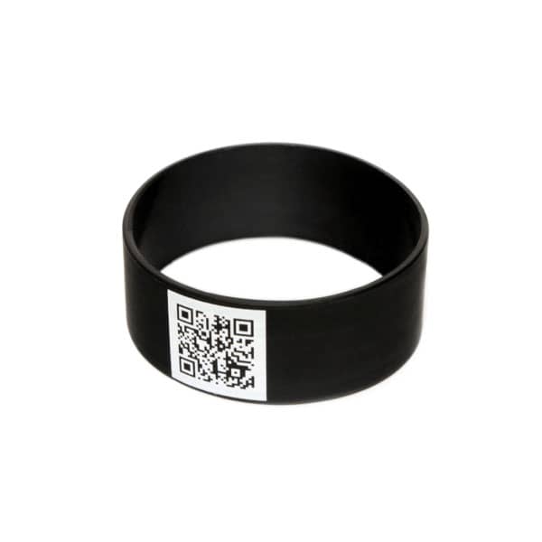 Pulseira de silicone larga com QR-Code