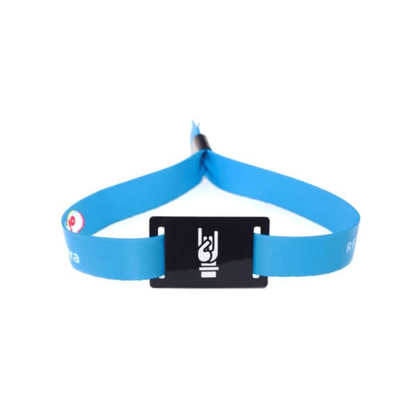 Pulseira tecido ajustável com chip RFID NFC