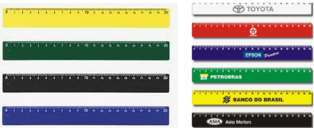 Régua Plástica Personalizada
