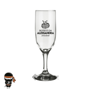 Taça de vidro personalizada