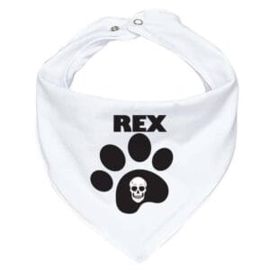 Bandana Personalizada Com o Nome do Pet - Caveiras