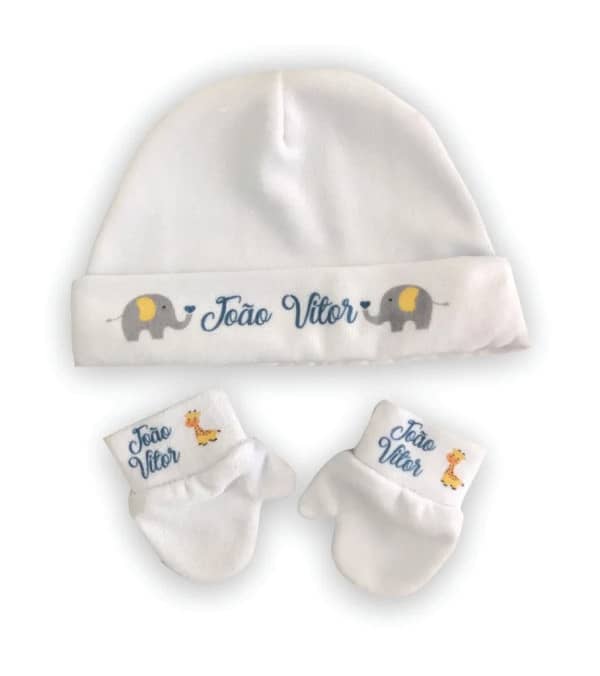 Touca para Recém Nascido Bordada