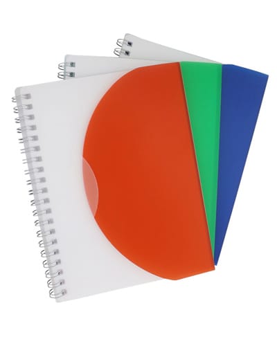 Bloco personalizado com capa plástica