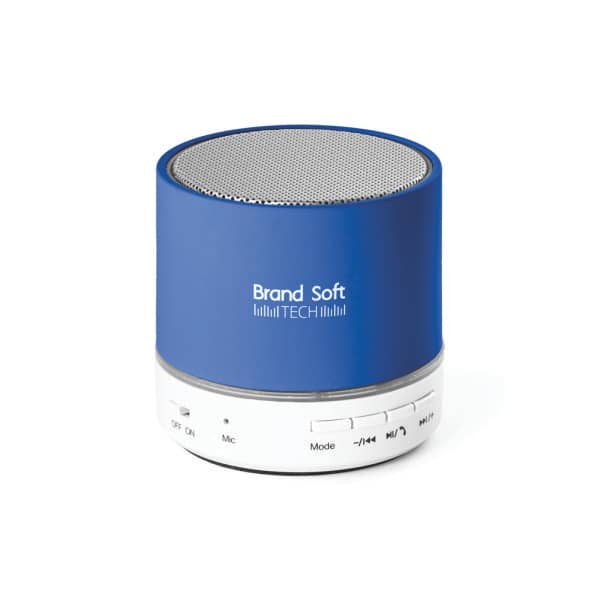Caixa de som com microfone para brindes