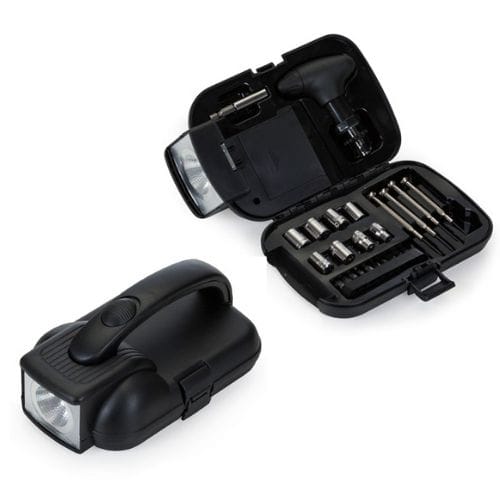 Jogo de ferramentas com lanterna