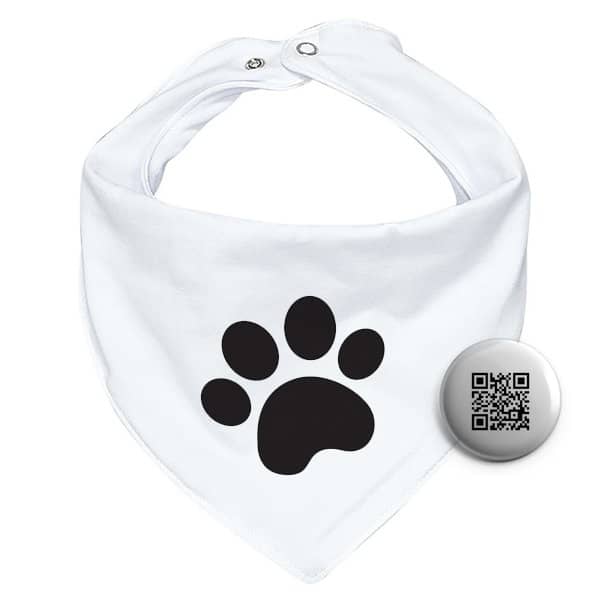 Kit Personalizado – Bandana + Plaquinha com QR Code – Príncipe
