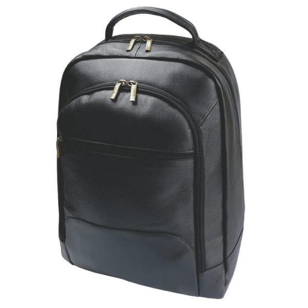 Mochila De Couro Personalizada Preta