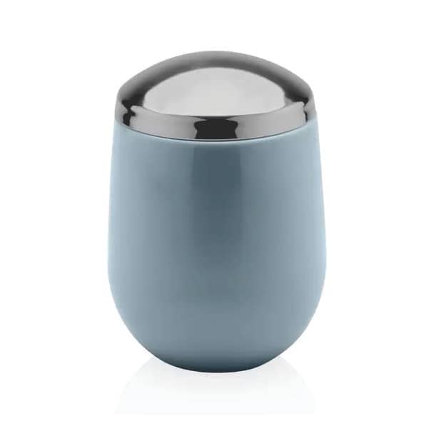 Porta Algodão Cotonete New Belly Cromo – Azul Glacial